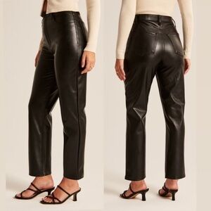 Abercrombie and Fitch Black Faux Leather Pants